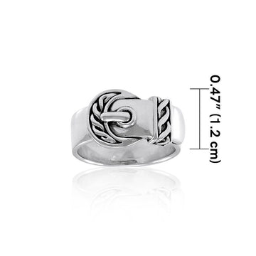 Celtic Belt Buckle Sterling Silver Ring TRI1255 - Jewelry